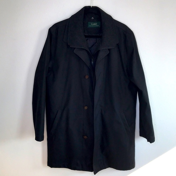 Mens Ralph Lauren wool lined puffer long coat rn 21510